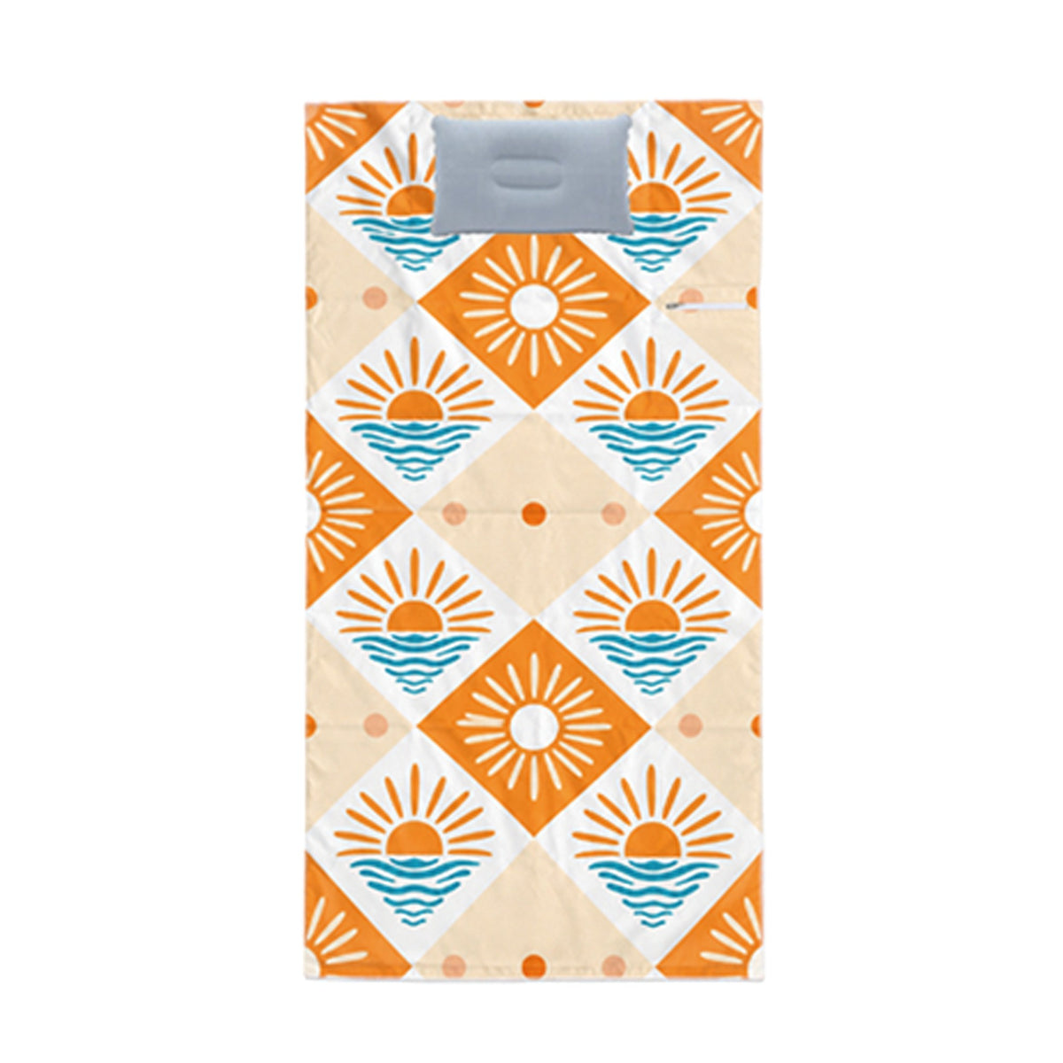 Beach Towel with Inflatable Pillow & Pocket