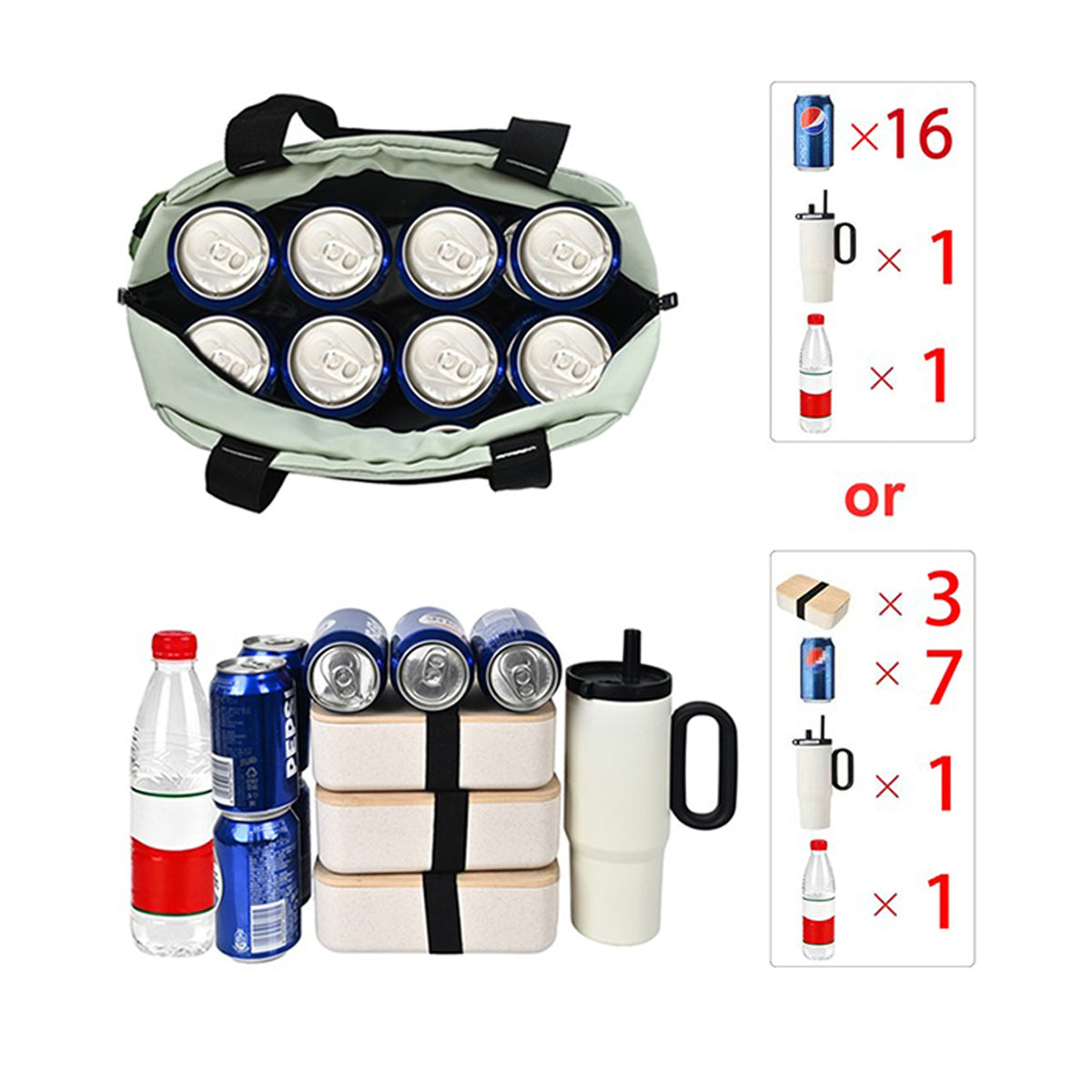 Cooler Tote Bag with Cup Holder
