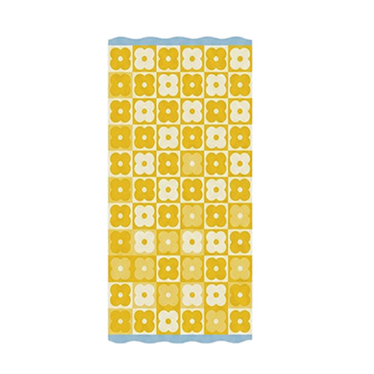 Double-Sided Printed Beach Towel with Wavy Edges