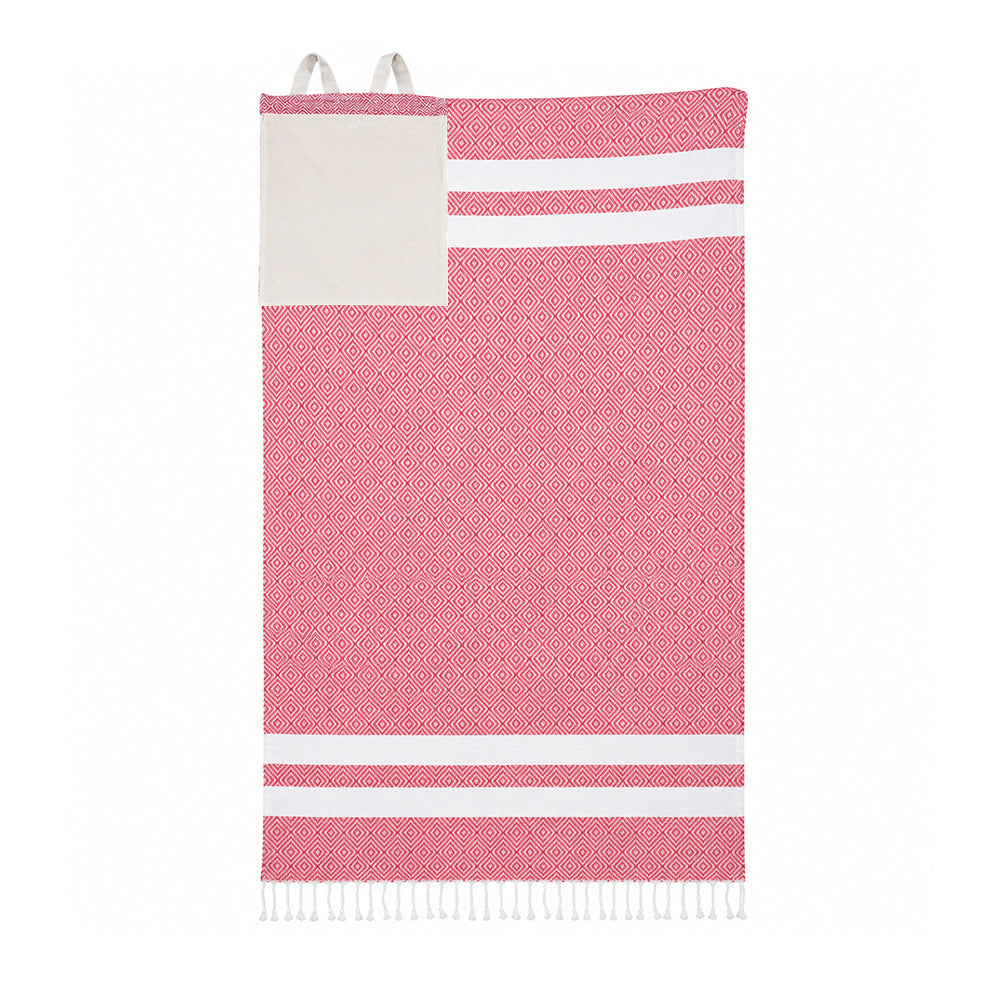 2-in-1 Convertible Cotton Beach Towel Backpack