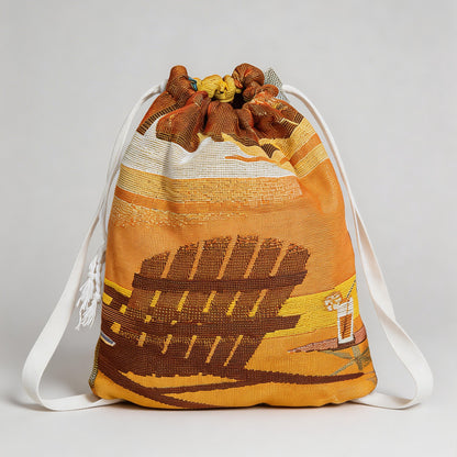2-in-1 Jacquard Beach Towel Backpack