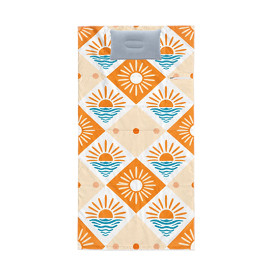 Beach Towel with Inflatable Pillow & Pocket