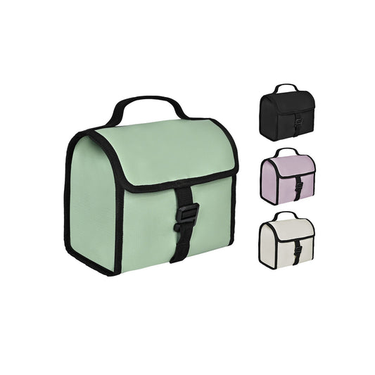Foldable Poly Leather Lunch Cooler Bag