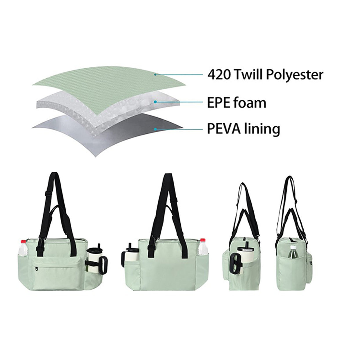 Cooler Tote Bag with Cup Holder