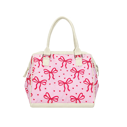 16-Can Pink Bow Lunch Cooler Bag
