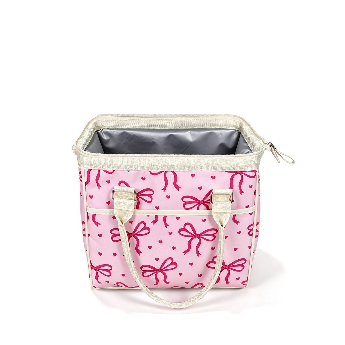 16-Can Pink Bow Lunch Cooler Bag