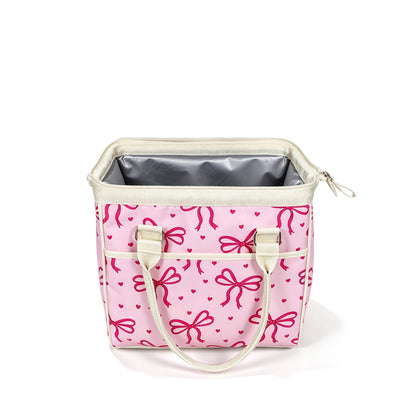 16-Can Pink Bow Lunch Cooler Bag
