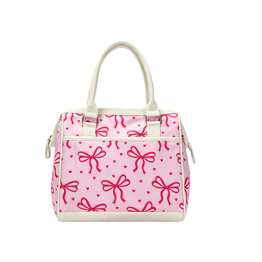 16-Can Pink Bow Lunch Cooler Bag