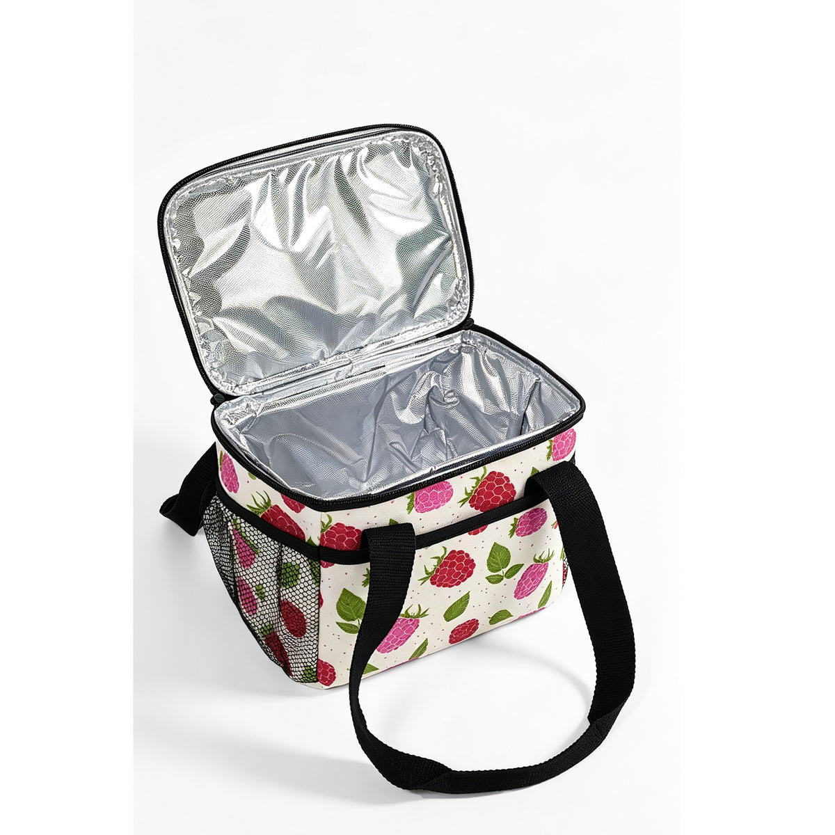 6-Can Raspberry Print Lunch Cooler Bag