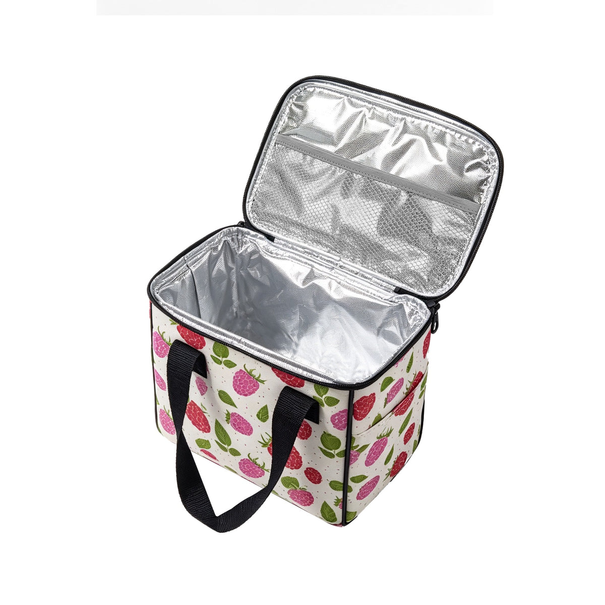 12-Can Raspberry Print Lunch Cooler Bag