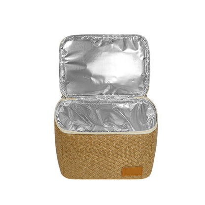 6-Can Mini Woven Lunch Cooler Bag
