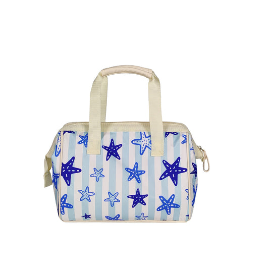 6-Can Starfish Print Lunch Cooler Bag