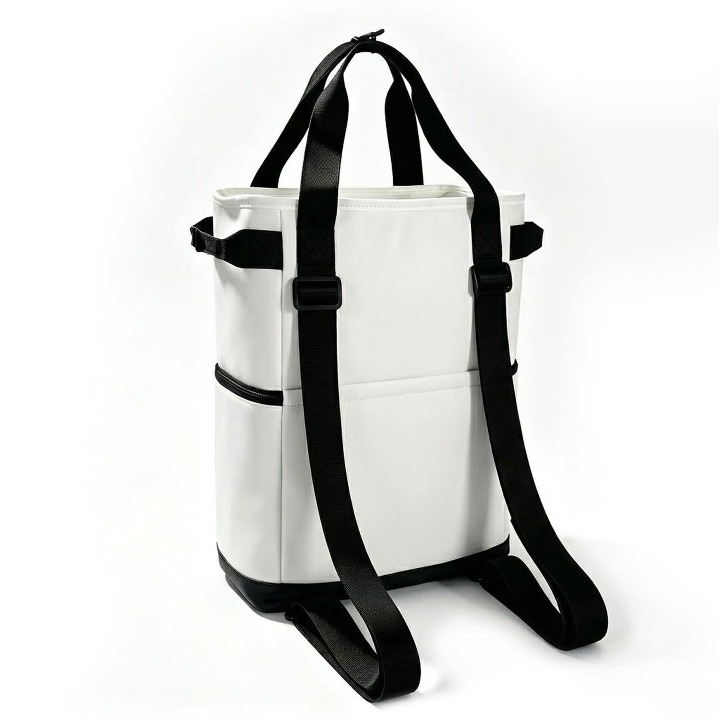 Dual Compartment PU Leather Cooler Backpack Bag
