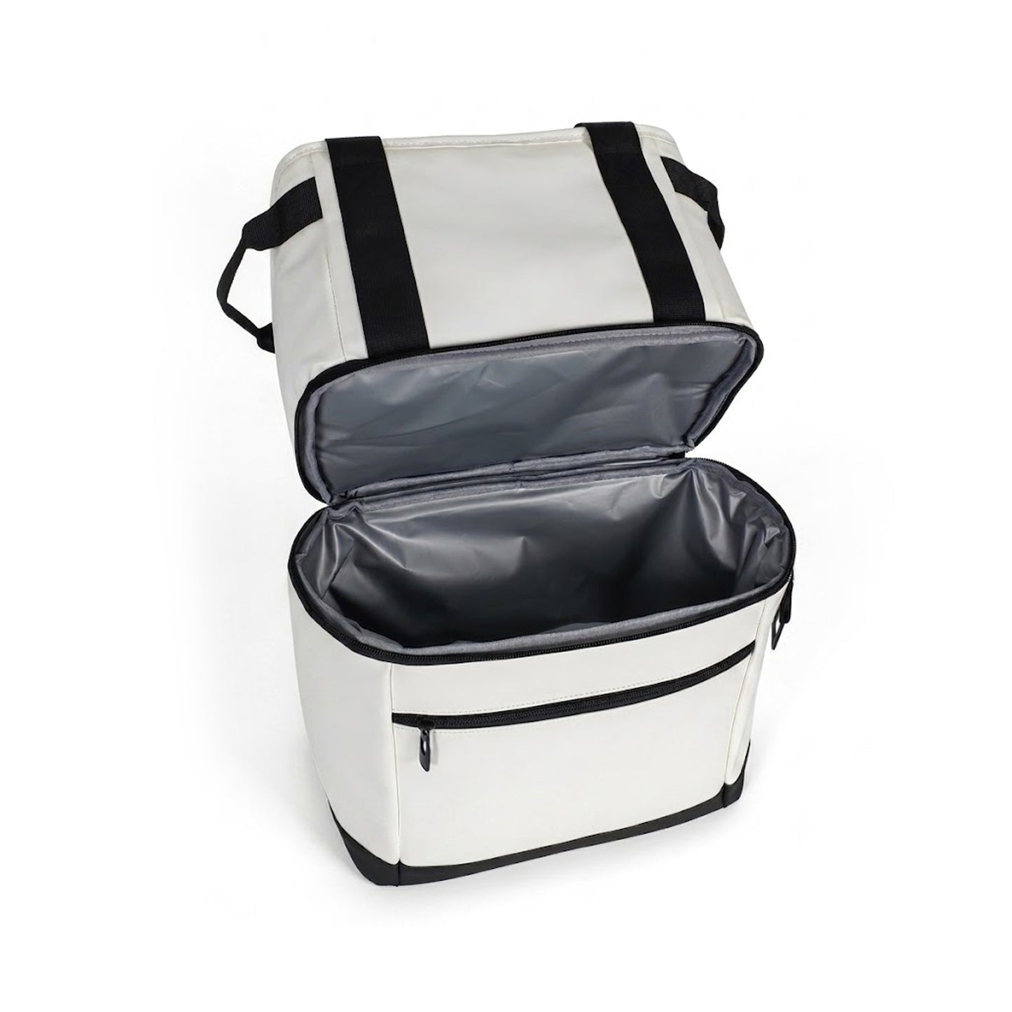 Dual Compartment PU Leather Cooler Backpack Bag