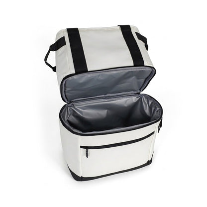 Dual Compartment PU Leather Cooler Backpack Bag
