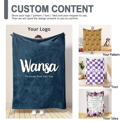 Custom Flannel Throw Blanket