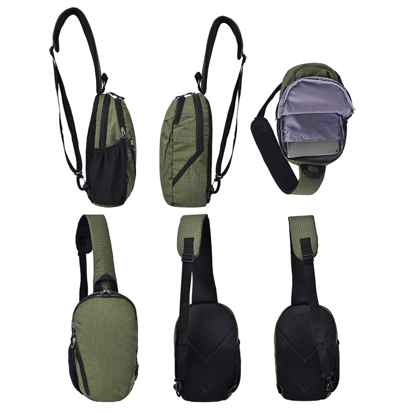 Modular Ripstop Nylon Crossbody Sling Bag
