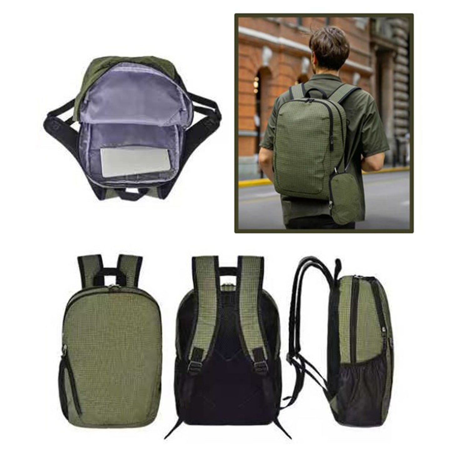 Modular Ripstop Nylon Outdoor Backpack