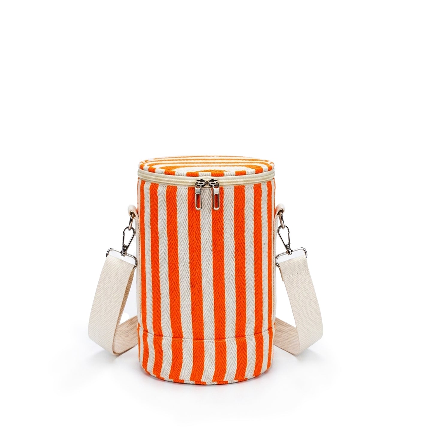 Cotton Twill Yarn-Dyed Cylinder Wine & Beverage Cooler Bag