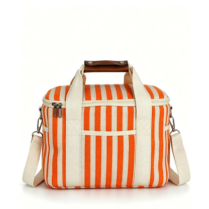 Cotton Twill Yarn-Dyed Striped Cooler Bag