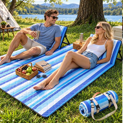 2-in-1 Picnic Blanket with Adjustable Backrests