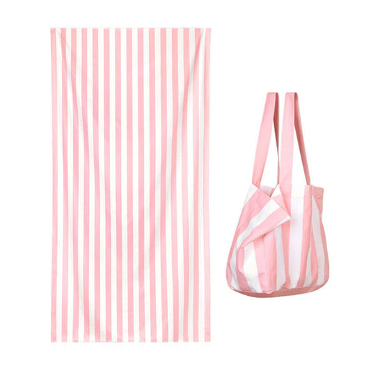 Suede Beach Towel with Beach Bag