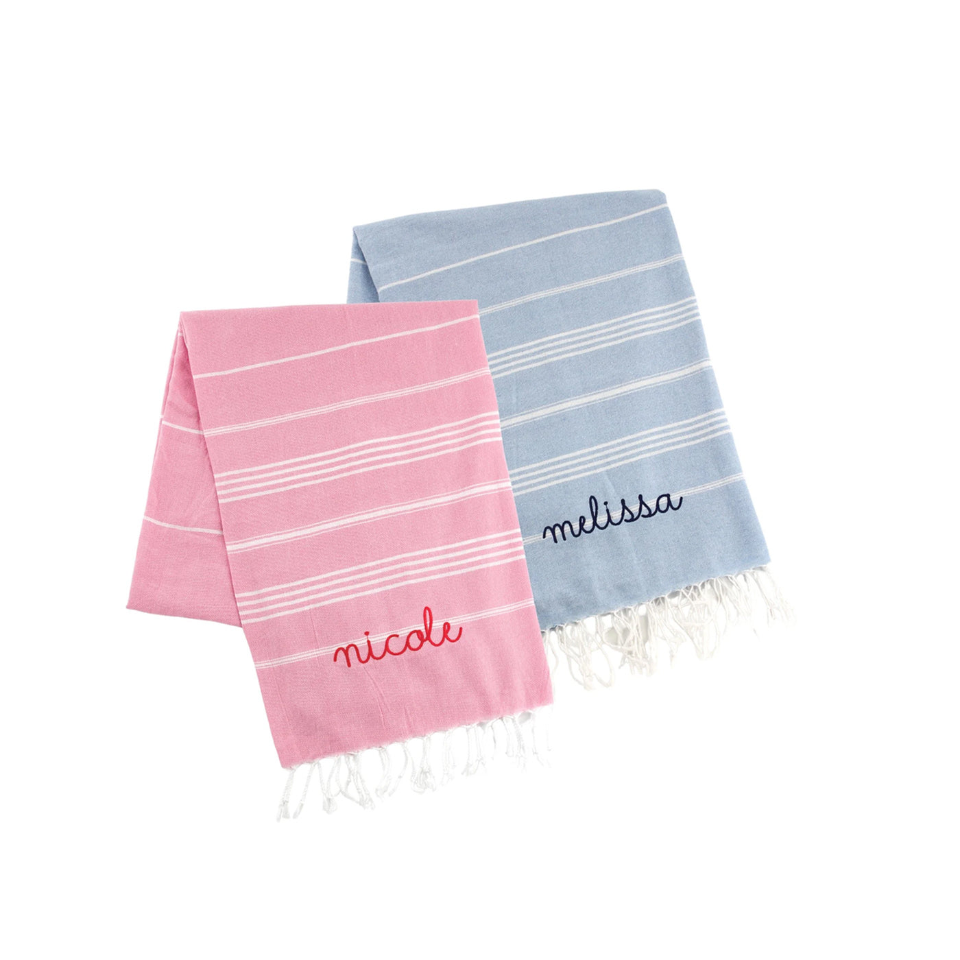 Embroidered Logo Turkish Beach Towel