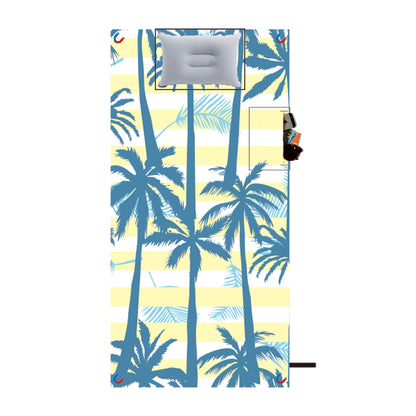 Beach Towel with Pillow Pocket & Magnetic
